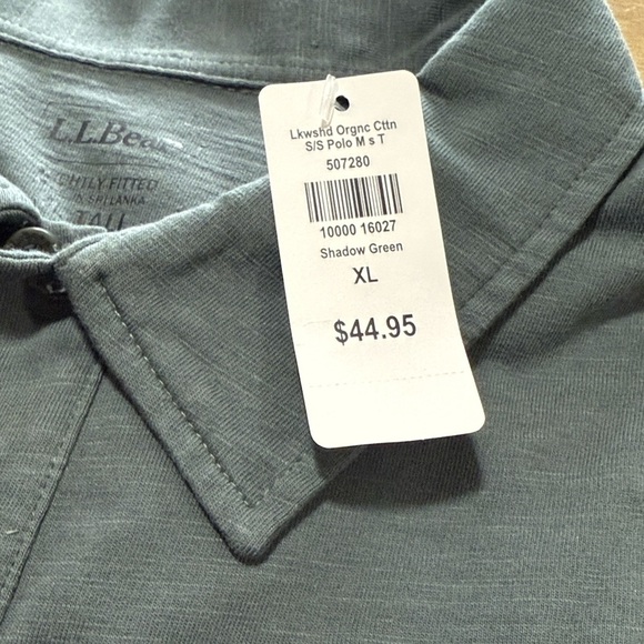 L.L. Bean Men's Casual Shadow Green SS Polo Size XL Tall - Picture 5 of 10
